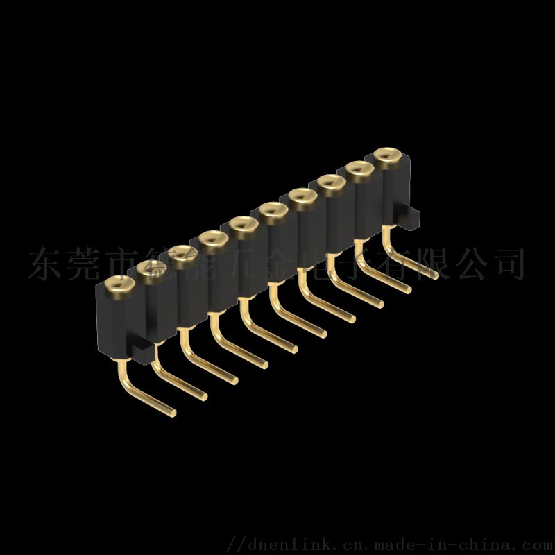 2.54MM H4.0 單排 90度DIP 凹面接觸 ?柱